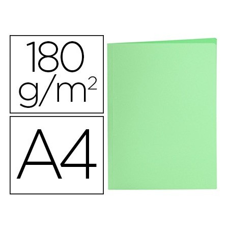 Subcarpeta liderpapel a4 verde pastel 180g/m2 (Pack de 50 uds.)