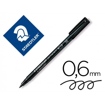 Rotulador staedtler lumocolor retroproyeccion punta de fibrapermanente 317-9 negro punta media redonda 0.8-1 mm