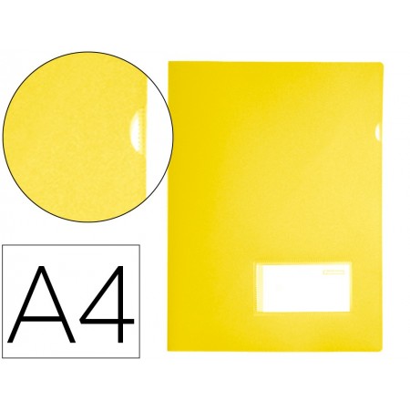 Carpeta liderpapel dossier a4 u ero amarillo fluor opaco (Pack de 10 uds.)