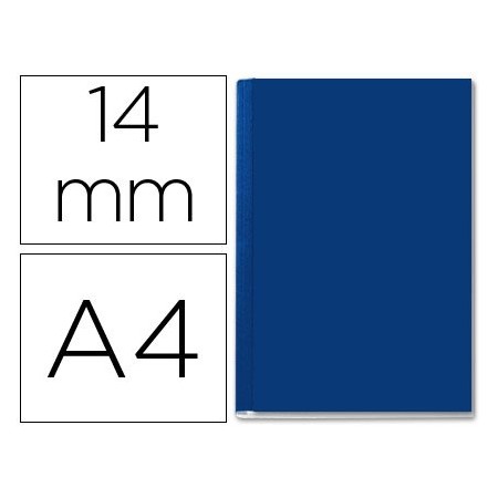 Tapa de encuadernacion channel rigida 35577 azul lomo c cpacidad 106/140 hojas (Pack de 10 uds.)