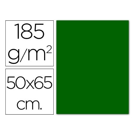 Cartulina guarro verde billar -50x65 cm -185 gr (Pack de 25 uds.)