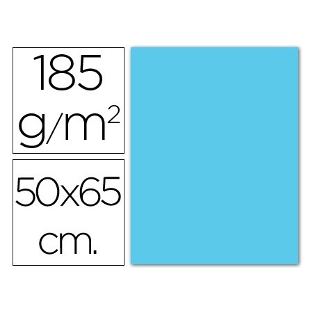 Cartulina guarro azul cielo -50x65 cm -185 gr (Pack de 25 uds.)