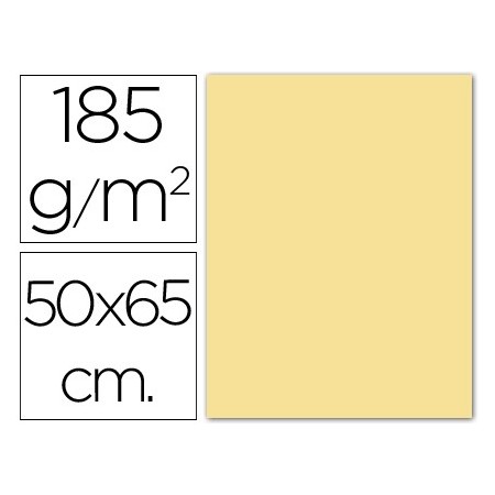 Cartulina guarro crema -50x65 cm -185 gr (Pack de 25 uds.)
