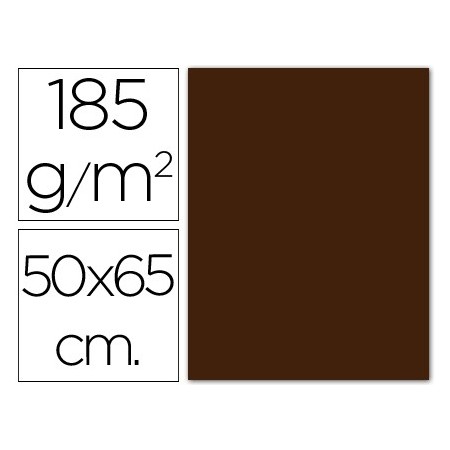 Cartulina guarro marron/chocol -50x65 cm -185 gr (Pack de 25 uds.)