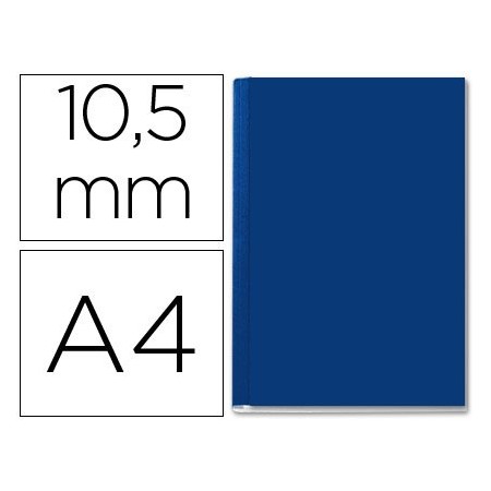 Tapa de encuadernacion channel rigida 35572 azul lomo b capacidad 71/105 hojas (Pack de 10 uds.)