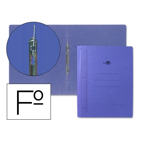 Carpeta gusanillo liderpapel folio carton azul (Pack de 25 uds.)