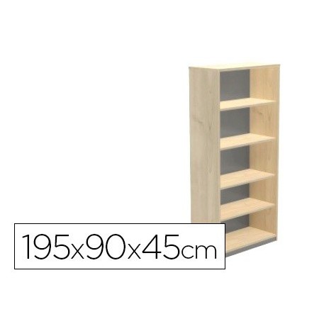 Armario rocada con cinco estantes serie store 195x90x45 cm acabado aa01 haya/haya