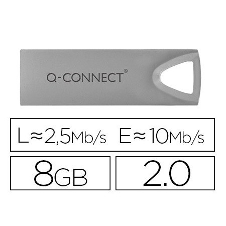 Memoria usb q-connect flash premium 8 gb 2.0