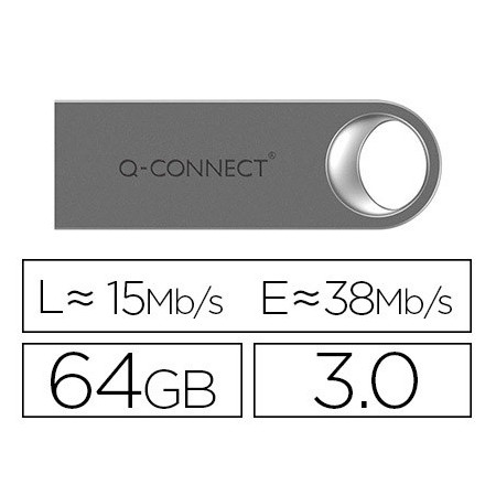 Memoria usb q-connect flash premium 64 gb 3.0