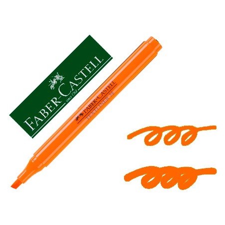Rotulador faber fluorescente textliner 38 naranja (Pack de 10 uds.)