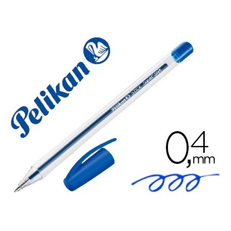 Boligrafo pelikan stick super soft azul (Pack de 50 uds.)
