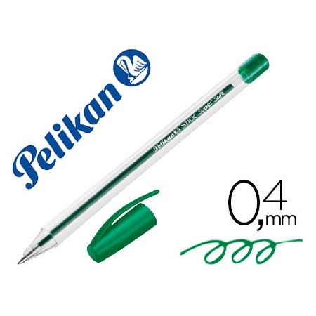 Boligrafo pelikan stick super soft verde (Pack de 50 uds.)