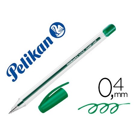 Boligrafo pelikan stick super soft verde (Pack de 50 uds.)