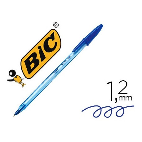 Boligrafo bic cristal soft azul punta de 1,2 mm (Pack de 50 uds.)