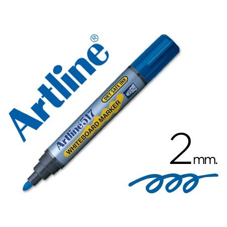 Rotulador artline pizarra ek-517 azul -punta redonda 2 mm -tinta de bajo olor (Pack de 12 uds.)