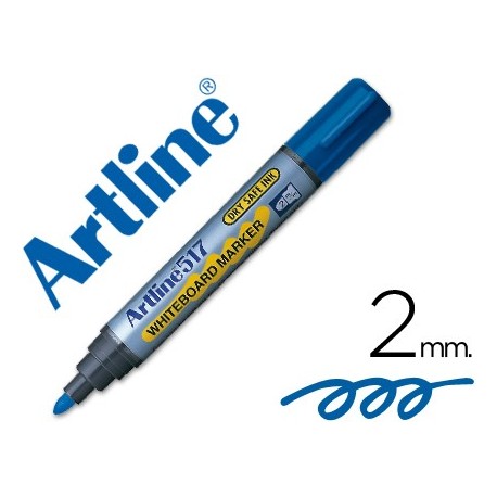 Rotulador artline pizarra ek-517 azul -punta redonda 2 mm -tinta de bajo olor (Pack de 12 uds.)