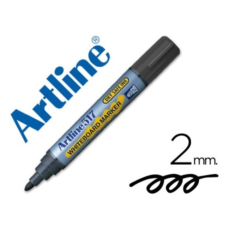 Rotulador artline pizarra ek-517 negro -punta redonda 2 mm -tinta de bajo olor (Pack de 12 uds.)