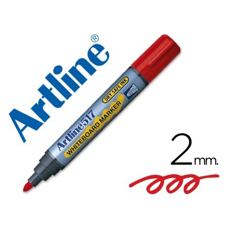 Rotulador artline pizarra ek-517 rojo -punta redonda 2 mm -tinta de bajo olor (Pack de 12 uds.)