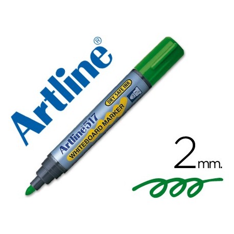 Rotulador artline pizarra ek-517 verde -punta redonda 2 mm -tinta de bajo olor (Pack de 12 uds.)