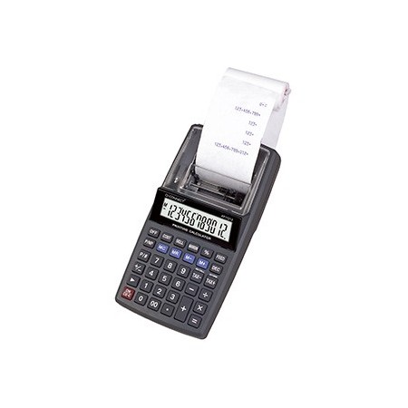 Calculadora q-connect impresora pantalla papel kf11213 12 digitos negra