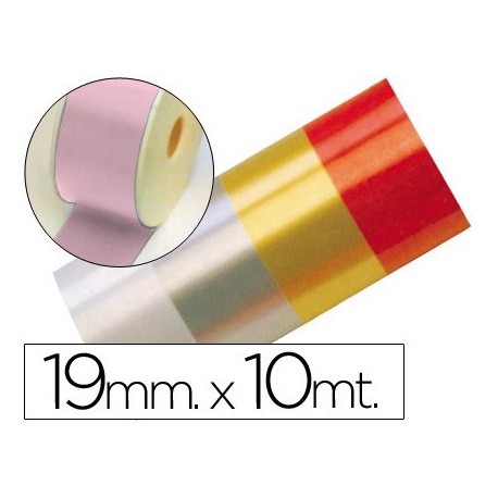 Cinta fantasia 10 mt x 19 mm rosa (Pack de 18 uds.)