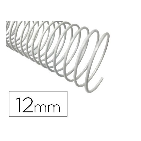 Espiral metalico q-connect blanco 64 5:1 12 mm 1mm caja de 200 unidades
