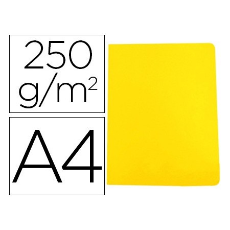 Subcarpeta cartulina gio simple intenso din a4 amarillo 250g/m2 (Pack de 50 uds.)