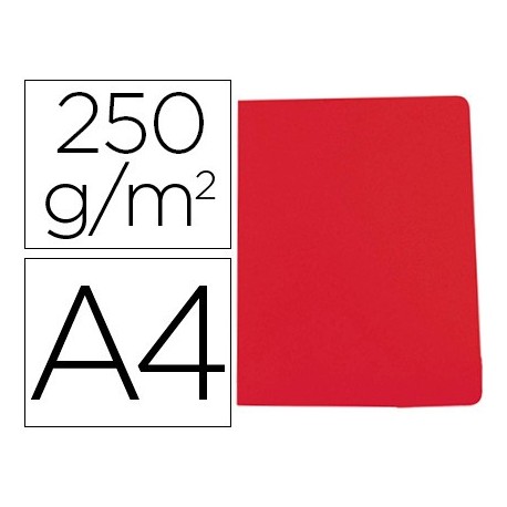 Subcarpeta cartulina gio simple intenso din a4 rojo 250g/m2 (Pack de 50 uds.)