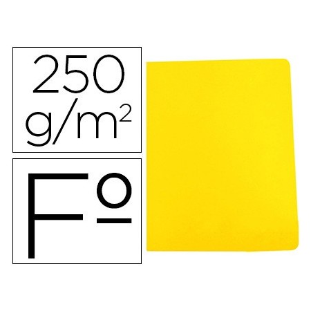 Subcarpeta cartulina gio simple intenso folio amarillo 250g/m2 (Pack de 50 uds.)