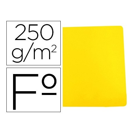 Subcarpeta cartulina gio simple intenso folio amarillo 250g/m2 (Pack de 50 uds.)