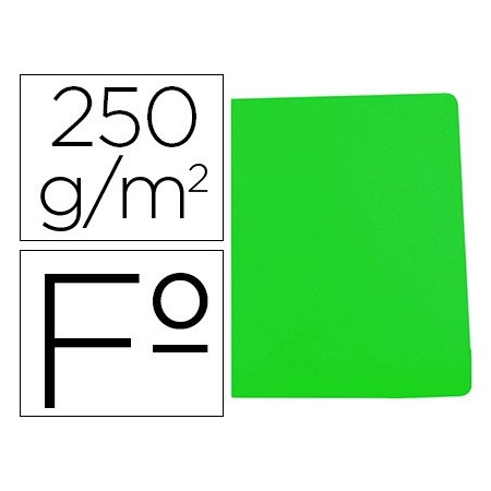 Subcarpeta cartulina gio simple intenso folio verde 250g/m2 (Pack de 50 uds.)