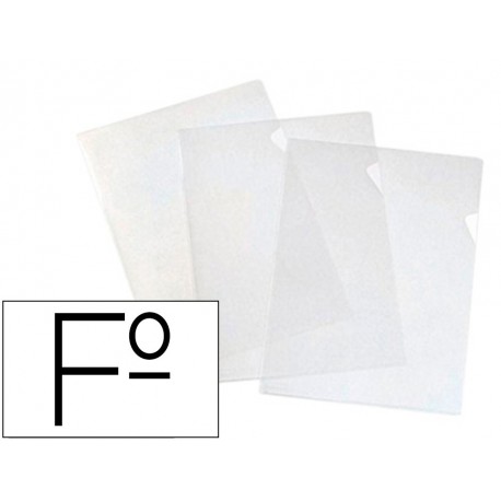 Carpeta dossier uñero elba standard folio plastico 140 mc cristal caja de 100 unidades
