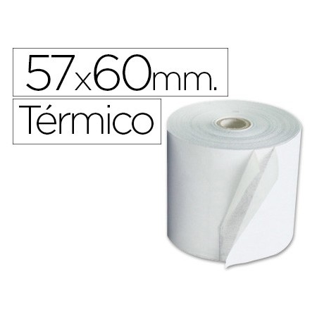 Rollo sumadora exacompta termico 57 mm x 60 mm 55 g/m2 sin bisfenol a (Pack de 10 uds.)