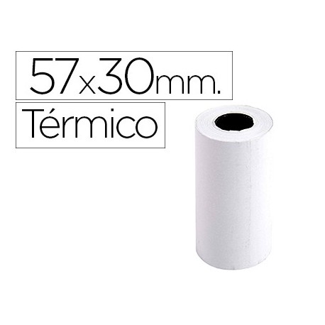 Rollo sumadora exacompta termico 57 mm x 30 mm 55 g/m2 sin bisfenol a (Pack de 20 uds.)