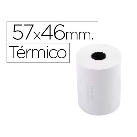 Rollo sumadora exacompta termico 57 mm x 46 mm 55 g/m2 sin bisfenol a (Pack de 10 uds.)