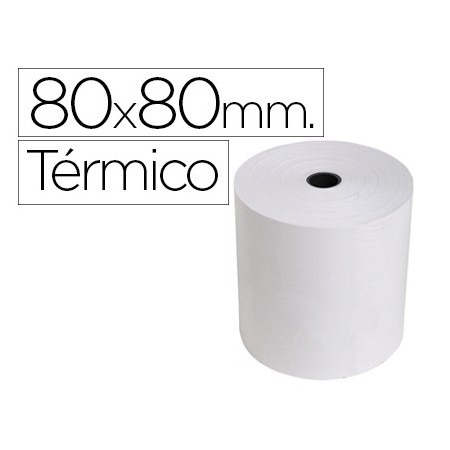 Rollo sumadora exacompta termico 80 mm x 80 mm 55 g/m2 sin bisfenol a (Pack de 6 uds.)