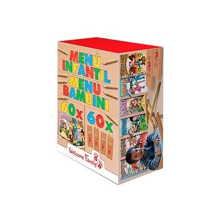 Kit para colorear welcome family con 60 cuadernos para colorear y 60 cajas de 4 lapices de colores surtidos