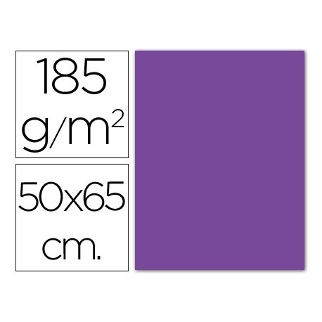 Cartulina guarro violeta -50x65 cm -185 gr (Pack de 25 uds.)