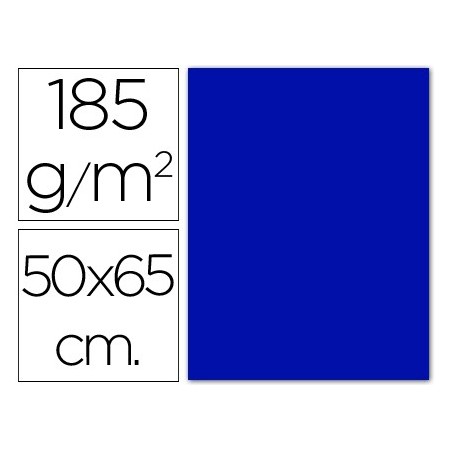 Cartulina guarro azul ultramar -50x65 cm -185 gr (Pack de 25 uds.)