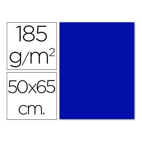 Cartulina guarro azul ultramar -50x65 cm -185 gr (Pack de 25 uds.)