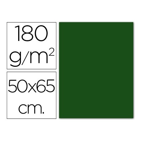Cartulina guarro verde abeto 50x65 cm 180 gr (Pack de 25 uds.)