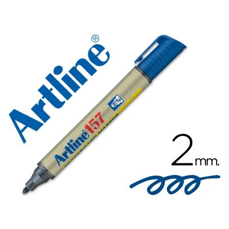 Rotulador artline pizarra ek-157 azul -punta redonda 2 mm (Pack de 12 uds.)