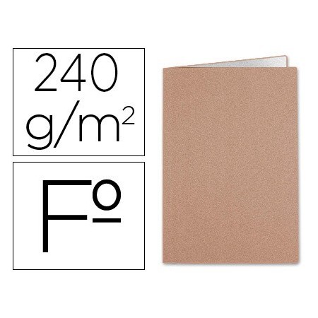 Subcarpeta liderpapel folio kraft interior blanco 240g/m2 (Pack de 50 uds.)