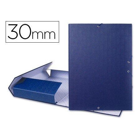 Carpeta proyectos liderpapel folio lomo 30mm carton forrado azul