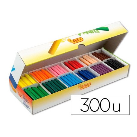 Lapices cera jovicolor caja con 300 lapices colores surtidos