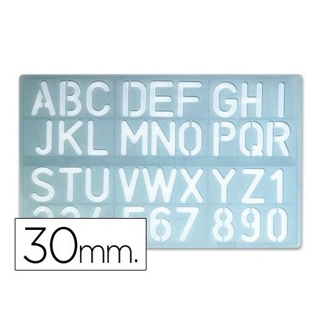 Plantilla rotulacion 1600 -letras y numeros de 30 mm