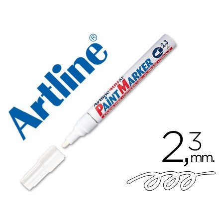 Rotulador artline marcador permanente ek-400 xf blanco -punta redonda 2.3 mm -metal caucho y plastico (Pack de 12 uds.)