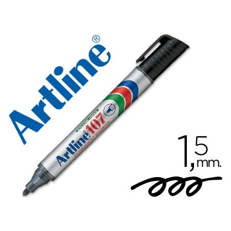 Rotulador artline marcador permanente 107 negro -punta redonda
