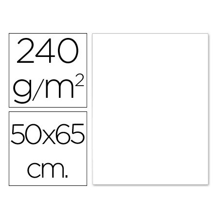 Cartulina liderpapel 50x65 cm 240g/m2 blanco (Pack de 125 uds.)