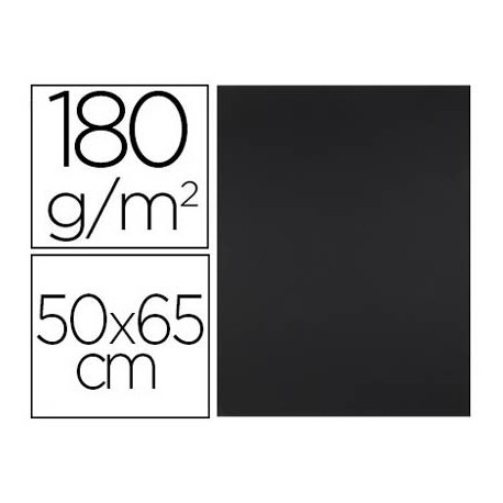 Cartulina liderpapel 50x65 cm 180g/m2 negro (Pack de 125 uds.)